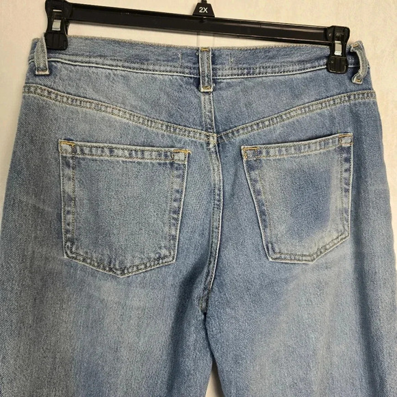 Free People We The Free Women's Jeans 27 Maggie Mid Rise Loose Straight Cropped - Picture 8 of 9